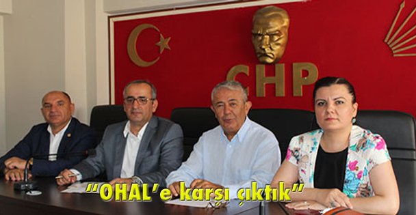 'OHAL'e karşı çıktık”