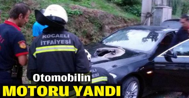 Otomobilin motoru yandı