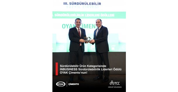 OYAK Çimento'ya 'Sürdürülebilirlik Liderleri” Ödülü