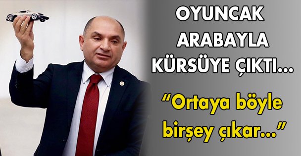 Oyuncak arabayla kürsüye çıktı!