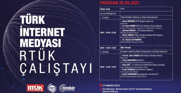 RTÜK ' TÜRK İNTERNET MEDYA ÇALIŞTAYI'NDA İNTERNET MEDYA TEMSİLCİLERİ İLE BULUŞUYOR