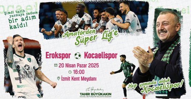 Şampiyonluk aşkına İzmit Kent Meydanı'na