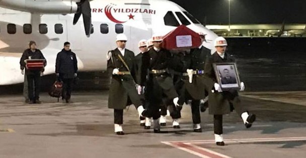 Şehidimizin naaşı Kocaeli'ye getirildi