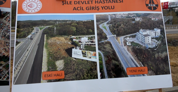 ŞİLE DEVLET HASTANESİ ACİL BAĞLINTI YOLU VE YAYA ÜST GEÇİTİ RESMİ OLARAK HİZMETE BAŞLADI