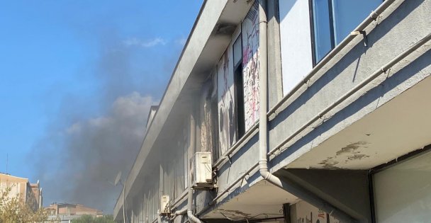 Spor salonunda klima yangını