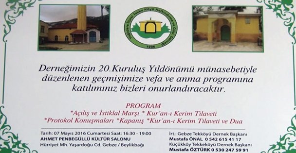 Tekke köyü derneğinden kuruluş yılı etkinliği