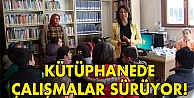 Kütüphanede çalışmalar sürüyor