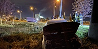Yoldan çıkan otomobilin sürücüsü yaralandı