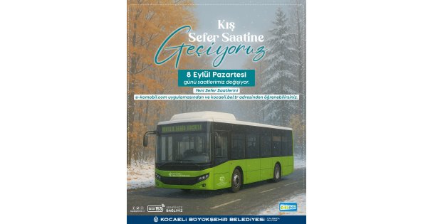 Toplu taşımada kış tarifesi düzenlemesi