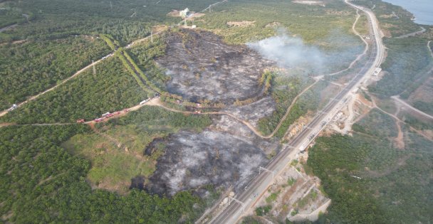 TÜBİTAK yerleşkesindeki orman yangını kontrol altına alındı