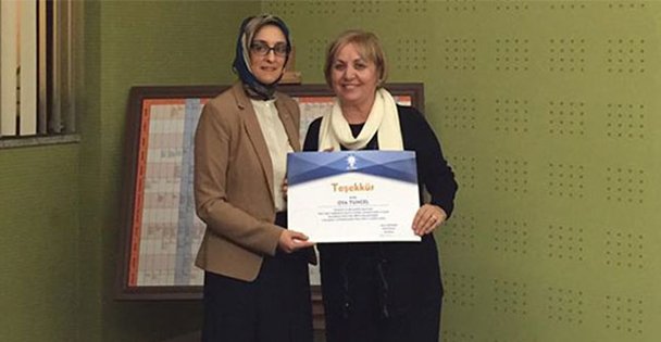 Tunçel'e teşekkür belgesi