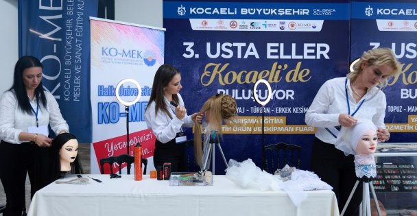 Usta Eller fuarına katılan KO-MEK, kuaförlük branşıyla fuarda fark oluşturdu