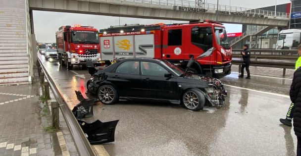 Yağmur kazayı beraberinde getirdi