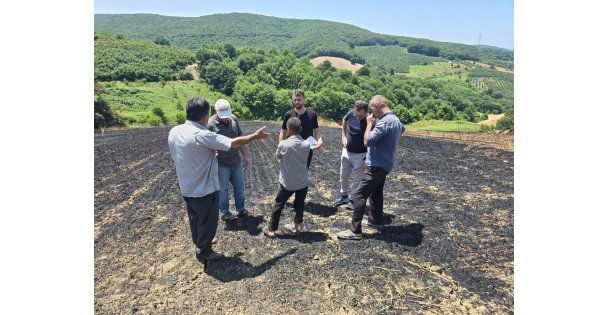 Yangında zarar gören çiftçilere gübre ve tohum desteği
