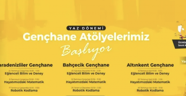 Yaz Dönemi Gençhane Atölyeleri Başlıyor