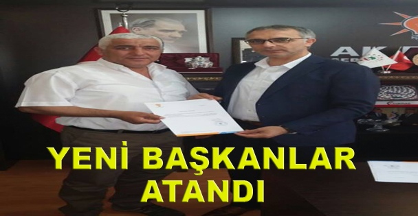 Yeni Başkanlar atandı!