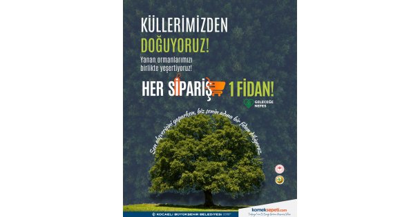 Yeşil Vatan'a Komek Sepeti'nden destek; Her sipariş bir fidan oluyor