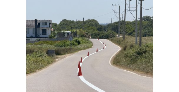 Yol çizgileri ile ulaşım güvenli hale geliyor