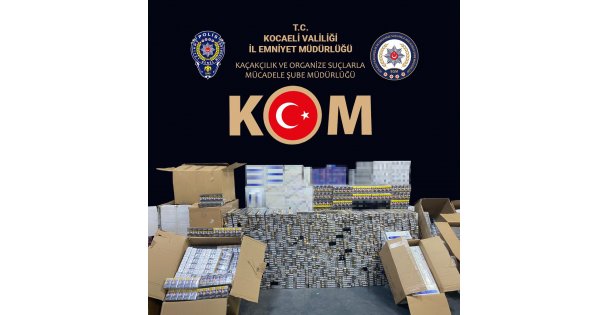 Züccaciye ürünlerinin arasında 35 bin paket kaçak sigara ele geçirildi